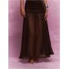 image:imageGORGLITTER Womens Strapless Prom Maxi Dress Drop Waist Sexy Cocktail Wedding Guest Backless Mesh Tube Top Dresses 2026Brown