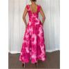 image:imageGORGLITTER Womens Tie Dye Vacation Maxi Dress Summer Party Beach Wedding Guest Prom Sleeveless Flowy Long Sun DressesPink