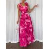image:imageGORGLITTER Womens Tie Dye Vacation Maxi Dress Summer Party Beach Wedding Guest Prom Sleeveless Flowy Long Sun DressesPink
