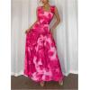 image:imageGORGLITTER Womens Tie Dye Vacation Maxi Dress Summer Party Beach Wedding Guest Prom Sleeveless Flowy Long Sun DressesPink