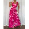 image:imageGORGLITTER Womens Tie Dye Vacation Maxi Dress Summer Party Beach Wedding Guest Prom Sleeveless Flowy Long Sun DressesPink