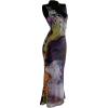 image:imageGORGLITTER Womens Cheongsam Dress Mesh Floral Dresses Mandarin Collared Qipao Sleeveless Prom Party Wedding Guest DressesBlack