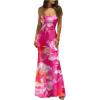 image:imageGORGLITTER Womens Floral Boho Maxi Dress Sexy Backless Lace Up Sleeveless Summer Birthday Cocktail 90s Long DressesPink