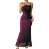 image:imageGORGLITTER Womens Mesh Maxi Prom Dress Cocktail Wedding Guest Formal Slimming Backless Bodycon Long DressPurple