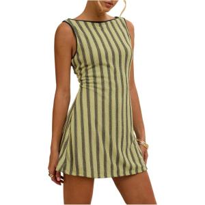 image:imageGORGLITTER Womens Crochet Vacation Summer Mini Dress Sundresses Boho Beach Hawaiian Party Club Graduation Sun DressArmy Green