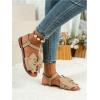 image:imageGORGLITTER Womens Bow Flat Sandals Dressy Formal Cute Strappy Ankle Strap Open Toe Summer Beach Sandals 2026Coffee Brown