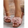 image:imageGORGLITTER Womens Bow Sandals Dressy Summer Open Toe Slip On Slides Vacation Beach Flat SandalsPink