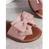 image:imageGORGLITTER Womens Bow Sandals Dressy Summer Open Toe Slip On Slides Vacation Beach Flat SandalsPink