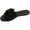 image:imageGORGLITTER Womens Bow Sandals Dressy Wedding Open Toe Slip On Slide Sandals Summer Vacation Cute Comfortable ShoesBlack