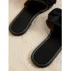 image:imageGORGLITTER Womens Bow Sandals Dressy Wedding Open Toe Slip On Slide Sandals Summer Vacation Cute Comfortable ShoesBlack