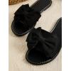 image:imageGORGLITTER Womens Bow Sandals Dressy Wedding Open Toe Slip On Slide Sandals Summer Vacation Cute Comfortable ShoesBlack