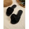 image:imageGORGLITTER Womens Bow Sandals Dressy Wedding Open Toe Slip On Slide Sandals Summer Vacation Cute Comfortable ShoesBlack