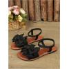 image:imageGORGLITTER Womens Bow Summer Dress Sandals 2026 Slingback Flats Dressy Vacation Slip On Slides ShoesBlack