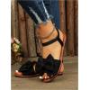 image:imageGORGLITTER Womens Bow Summer Dress Sandals 2026 Slingback Flats Dressy Vacation Slip On Slides ShoesBlack