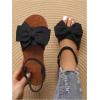 image:imageGORGLITTER Womens Bow Summer Dress Sandals 2026 Slingback Flats Dressy Vacation Slip On Slides ShoesBlack Bow