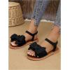 image:imageGORGLITTER Womens Bow Summer Dress Sandals 2026 Slingback Flats Dressy Vacation Slip On Slides ShoesBlack Bow