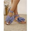 image:imageGORGLITTER Womens Bow Summer Dress Sandals 2026 Slingback Flats Dressy Vacation Slip On Slides ShoesGrey Bow