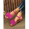 image:imageGORGLITTER Womens Bow Summer Dress Sandals 2026 Slingback Flats Dressy Vacation Slip On Slides ShoesHot Pink Bow