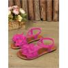 image:imageGORGLITTER Womens Bow Summer Dress Sandals 2026 Slingback Flats Dressy Vacation Slip On Slides ShoesHot Pink Bow