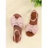 image:imageGORGLITTER Womens Bow Summer Dress Sandals 2026 Slingback Flats Dressy Vacation Slip On Slides ShoesPink Bow