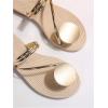 image:imageGORGLITTER Womens Butterfly Metallic Sandals Dressy Sparkly Rhinestone Strappy Toe Ring Slide Flats SandalGold Metal