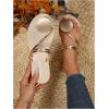 image:imageGORGLITTER Womens Butterfly Metallic Sandals Dressy Sparkly Rhinestone Strappy Toe Ring Slide Flats SandalGold Metal