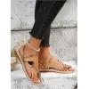 image:imageGORGLITTER Womens Butterfly Metallic Sandals Dressy Sparkly Rhinestone Strappy Toe Ring Slide Flats SandalHeart Gold