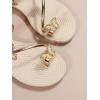 image:imageGORGLITTER Womens Butterfly Metallic Sandals Dressy Sparkly Rhinestone Strappy Toe Ring Slide Flats SandalRose Gold