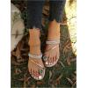 image:imageGORGLITTER Womens Butterfly Metallic Sandals Dressy Sparkly Rhinestone Strappy Toe Ring Slide Flats SandalSilver Green