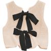 image:imageGORGLITTER Womens Cute Tank Tops Trendy Spring Summer Vacation Going Out Outfits Bow Backless Sleeveless Knit Vest TopsApricot