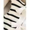 image:imageGORGLITTER Womens Cute Tank Tops Trendy Spring Summer Vacation Going Out Outfits Bow Backless Sleeveless Knit Vest TopsBlack and White