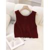 image:imageGORGLITTER Womens Cute Tank Tops Trendy Spring Summer Vacation Going Out Outfits Bow Backless Sleeveless Knit Vest TopsBurgundy