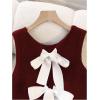 image:imageGORGLITTER Womens Cute Tank Tops Trendy Spring Summer Vacation Going Out Outfits Bow Backless Sleeveless Knit Vest TopsBurgundy