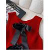 image:imageGORGLITTER Womens Cute Tank Tops Trendy Spring Summer Vacation Going Out Outfits Bow Backless Sleeveless Knit Vest TopsRed and Black