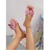 image:imageGORGLITTER Womens Flower Flat Sandals Cute Square Toe Flip Flops Thong Dressy Vacation Summer 2026 Slides ShoesPink Florals
