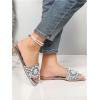 image:imageGORGLITTER Womens Gold Sparkly Flat Sandals Dressy Summer Rhinestone Boho Cute Wedding Square Open Toe Slides Shoes 2026Silver
