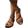 image:imageGORGLITTER Womens Gold Strappy Flat Sandals Dressy Metallic Thong Flip Flops Summer Beach Vacation Slippers Shoes 2026Black Braided