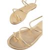 image:imageGORGLITTER Womens Gold Strappy Flat Sandals Dressy Metallic Thong Flip Flops Summer Beach Vacation Slippers Shoes 2026Gold