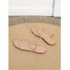 image:imageGORGLITTER Womens Gold Strappy Flat Sandals Dressy Metallic Thong Flip Flops Summer Beach Vacation Slippers Shoes 2026Khaki