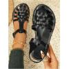 image:imageGORGLITTER Womens Mexicanos Huaraches Sandals Closed Toe Slingback Ankle Strap Flats Sandals Vacation Walking ShoesBlack