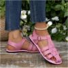 image:imageGORGLITTER Womens Mexicanos Huaraches Sandals Closed Toe Slingback Ankle Strap Flats Sandals Vacation Walking ShoesWatermelon Pink