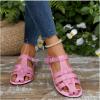 image:imageGORGLITTER Womens Mexicanos Huaraches Sandals Closed Toe Slingback Ankle Strap Flats Sandals Vacation Walking ShoesWatermelon Pink
