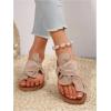 image:imageGORGLITTER Womens Rainbow Dressy Flat Sandals Trendy 2026 Vacation Beach Open Toe Thong Sandals Summer SlidesKhaki Thong