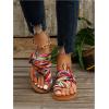 image:imageGORGLITTER Womens Rainbow Dressy Flat Sandals Trendy 2026 Vacation Beach Open Toe Thong Sandals Summer SlidesMulticolor