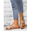 image:imageGORGLITTER Womens Rainbow Dressy Flat Sandals Trendy 2026 Vacation Beach Open Toe Thong Sandals Summer SlidesMulticolor B