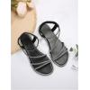 image:imageGORGLITTER Womens Rhinestone Flat Sandals Dressy Glitter Open Toe Sparkly Dress Summer Beach 2026 Slides ShosesBlack