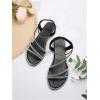 image:imageGORGLITTER Womens Rhinestone Flat Sandals Dressy Glitter Open Toe Sparkly Dress Summer Beach 2026 Slides ShosesBlack