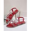 image:imageGORGLITTER Womens Rhinestone Flat Sandals Dressy Glitter Open Toe Sparkly Dress Summer Beach 2026 Slides ShosesRed