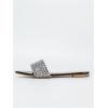 image:imageGORGLITTER Womens Rhinestone Sandals Sparkly Pointed Open Toe Dressy Summer Flat SandalsBlack