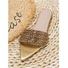 image:imageGORGLITTER Womens Rhinestone Sandals Sparkly Pointed Open Toe Dressy Summer Flat SandalsGold